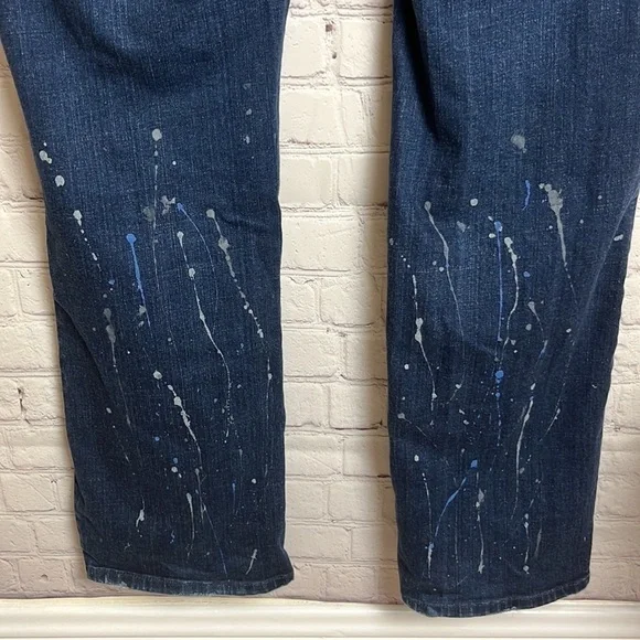 Seven7 Dark Wash Paint Splatter Jeans - Picture 9 of 16